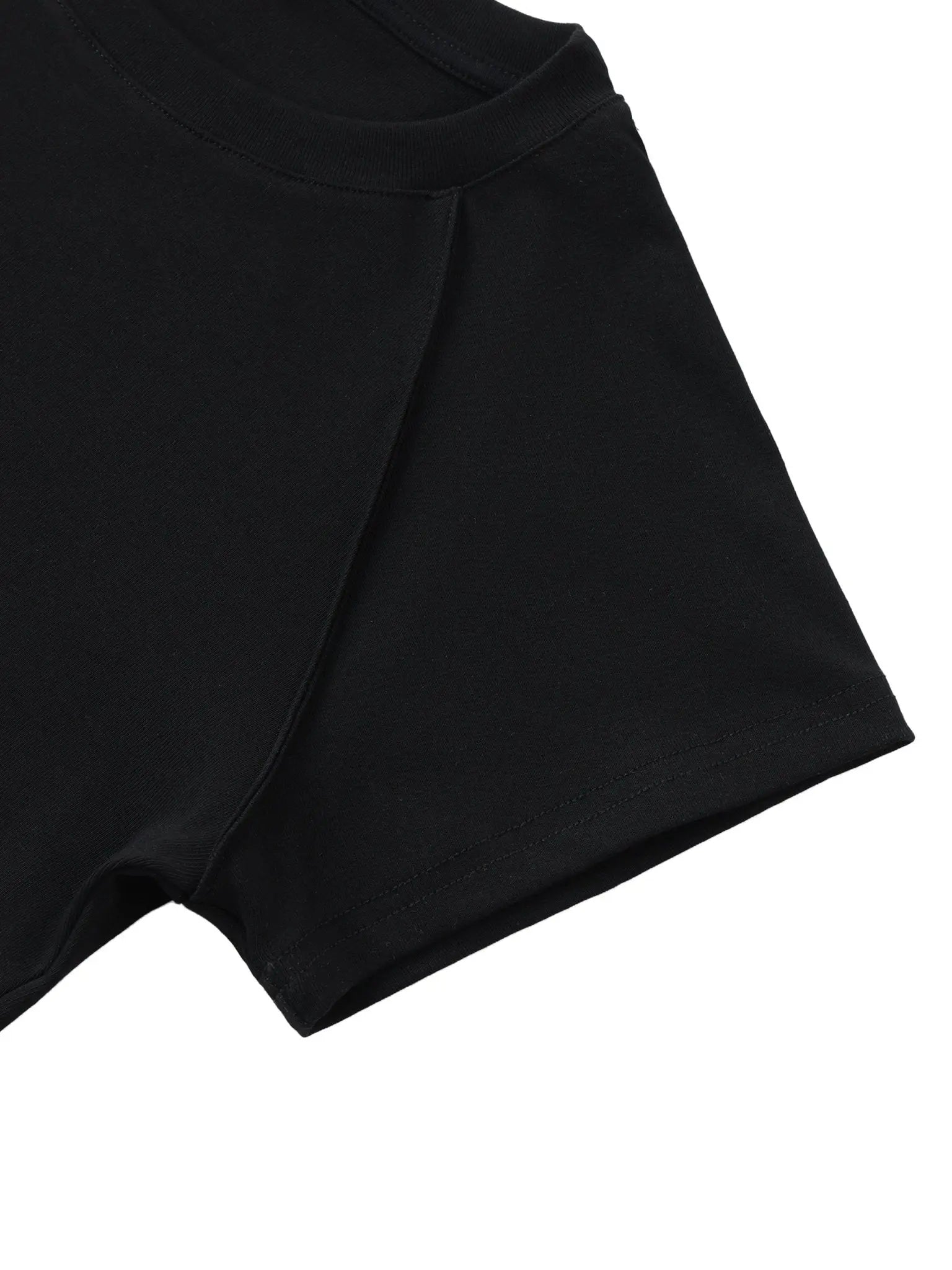 Solid Color Raglan Sleeve Crop Top - Brace Gymwear